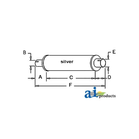 A & I Products Muffler 3.8" x3.8" x24.8" A-71131701